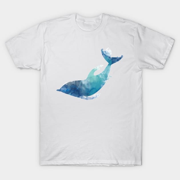 Watercolor playing dolphin T-Shirt by VenyGret